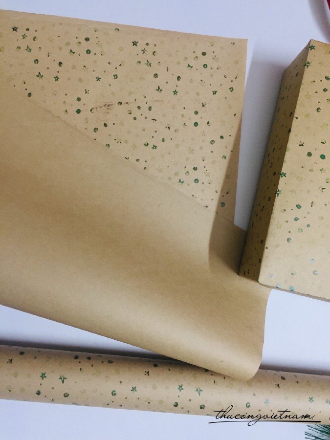 Giấy Gói Quà Kraft Nhật A3 Họa Tiết Giáng Sinh - M8